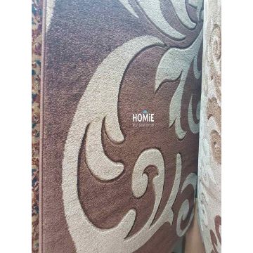 שטיח אבסטרקטי חום בז' פרחוני דגם אקסלנס 03