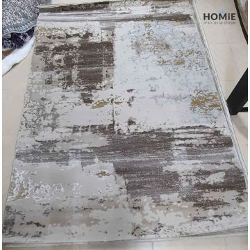 שטיח אבסטרקטי חום בז' מודרני יוקרתי דגם פלורנסיה 6898C. השטיח האיכותי מתאים לסלון, לחדר שינה, לחדר ילדים, למסדרון, לפינת ישיבה, לפינת משחקים, למטבח, לפינת אוכל, לחדר עבודה ולמשרד. 