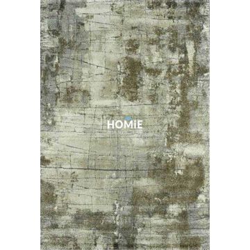 שטיח אבסטרקטי מודרני יורקתי לסלון, לחדר שינה, לחדר ילדים, למטבח ושאר חלל הבית דגם איביזה 99/95 בצבע חום, בז' ואפור. 