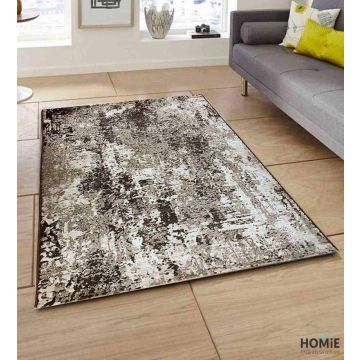 שטיח אבסטרקטי מודרני איכותי דגם אוליבר 630 בצבע חום בז' לסלון, לחדר שינה, לחדר ילדים, למסדרון, למטבח, לפינת אוכל, לחדר עבודה ולמשרד. 