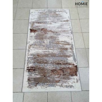 שטיח אבסטרקטי מודרני יוקרתי דגם אלכסנדרה 63/80 בצבע חום, בז', אפור ושמנת. השטיח העשוי ויסקוזה ישתלב יפה בסלון, בחדר שינה, בחדר ילדים, באמבטיה, במטבח, במסדרון, בפינת אוכל, בפינת משחקים, בחדר עבודה, במשרד, בבית הספר ובגן ילדים. 