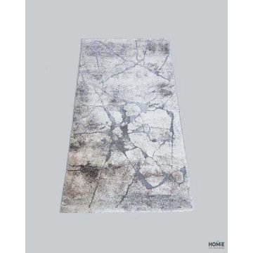 שטיח אבסטרקטי יוקרתי מודרני לסלון, לחדר שינה, לחדר ילדים, למסדרון, לפינת אוכל, למטבח ולמשרד דגם איביזה 73/96 בצבע אפור ובז'.