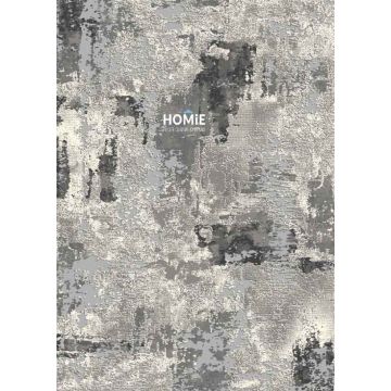 שטיח אבסטרקטי מודרני יוקרתי דגם אלכסנדרה 55/95 בצבע אפור בהיר, אפור כהה ושחור. ישתלב יפה בסלון, בחדר שינה, בחדר ילדים, באמבטיה, במטבח, במסדרון, בפינת אוכל, בחדר עבודה ובמשרד.