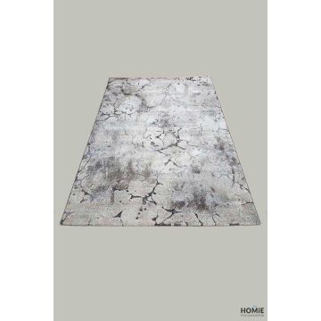 שטיח אבסטרקטי מודרני איכותי לסלון, לחדר שינה, לחדר ילדים, למטבח ושאר חלל הבית בצבע אפור, שחור וחום דגם איביזה 61/95.