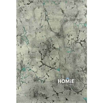 שטיח אבסטרקטי מודרני אפור שחור טורקיז דגם איביזה 61/96