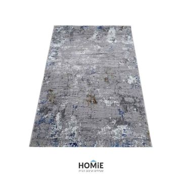 שטיח אבסטרקטי מודרני יוקרתי דגם סיישל 13/31 בצבע אפור, כחול וירוק זית. השטיח מתאים לסלון, לחדר שינה, לחדר ילדים, למסדרון, לפינת אוכל, למטבח, לפינת אוכל, לחדר עבודה ולמשרד. 