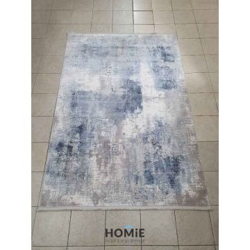 שטיח אבסטרקטי מודרני יוקרתי דגם הימלאיה 14/30 בצבע אפור, כחול ותכלת לסלון, לחדר שינה, לחדר ילדים, לפינת משחקים, למסדרון, למטבח, לפינת אוכל, לחדר עבודה, למשרד, לבית הספר וגן ילדים. 