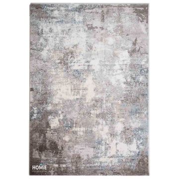 שטיח אבסטרקטי מודרני יוקרתי דגם הימלאיה 26/30 בצבע אפור, כחול ותכלת לסלון, לחדר שינה, לחדר ילדים, למסדרון, למטבח, לפינת אוכל, לחדר עבודה ולמשרד.