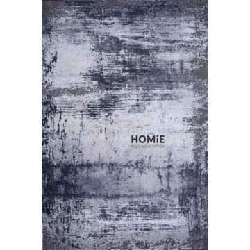 שטיח אבסטרקטי מודרני יוקרתי דגם אוליביה 04/953 בצבעי אפור וכחול. 