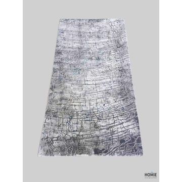 שטיח אבסטרקטי יוקרתי לסלון, לחדר שינה, למטבח ושאר חלל הבית בצבע אפור כחול דגם סיישל 26/31. 