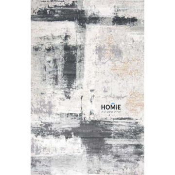 שטיח אבסטרקטי מודרני יוקרתי דגם פלורנסיה 6898B בצבע אפור, שמנת ובז'. יתאים לסלון, לחדר שינה, לחדר ילדים, לפינת משחקים, לאמבטיה, למסדרון, למטבח, לפינת אוכל, לחדר עבודה ולמשרד. 