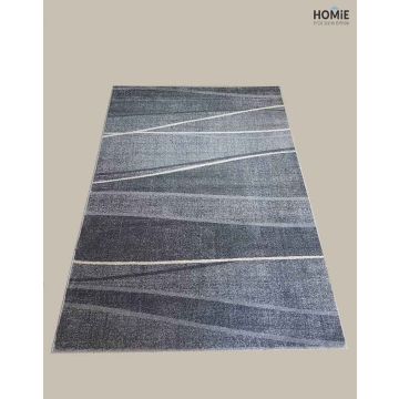 שטיח אבסטרקטי אפור שמנת גלים דגם אטלנטיס 14/57