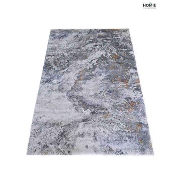 שטיח אבסטרקטי מודרני יוקרתי דגם קטרינה 27A בצבע אפור וחרדל לסלון, לחדר שינה, לחדר ילדים, למסדרון, למטבח, לפינת אוכל, לחדר עבודה ולמשרד.