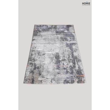 שטיח אבסטרקטי מודרני יוקרתי לסלון, לחדר שינה, לחדר ילדים, למטבח ושאר חלל הבית דגם איביזה 99/70 בצבע אפור וכתום. 