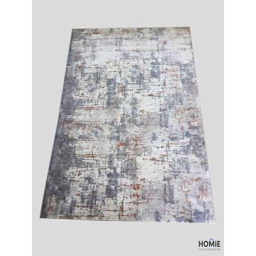 שטיח אבסטרקטי אפור כתום דגם סיישל 15/21