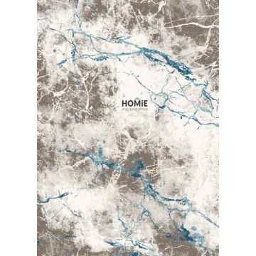 שטיח אבסטרקטי שיש מודרני יוקרתי דגם אלכסנדרה 54/36 בצבע חום, בז', כחול נייבי, ושמנת. השטיח ישתלב יפה בסלון, בחדר שינה, בחדר ילדים, באמבטיה, במטבח, במסדרון, בפינת אוכל, בחדר עבודה ובמשרד. 