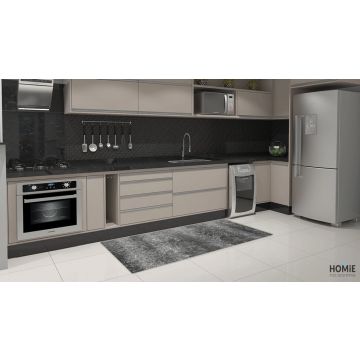 שטיח ויניל אבסטרקטי פי וי סי (PVC) לינולאום דגם שיש אפור. 