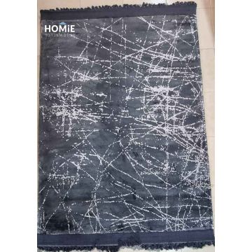 שטיח אבסטרקטי מודרני ויסקוזה עבודת יד שחור קרם דגם ביאטריס 01. השטיח היוקרתי מתאים לסלון, חדר שינה, חדר ילדים/תינוקות, חדר אורחים, חדר/פינת משחקים, מסדרון, אמבטיה, מטבח, פינת אוכל, חדר עבודה ומשרד. 