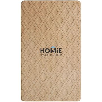 שטיח אמבטיה כותנה בוהו מודרני דקורטיבי בז' דגם אלסקה 02. 