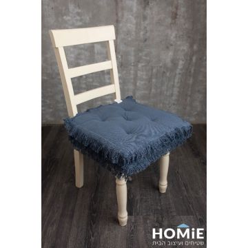 כרית ישיבה לכיסא צבע כחול ג'ינס דגם וידה 05