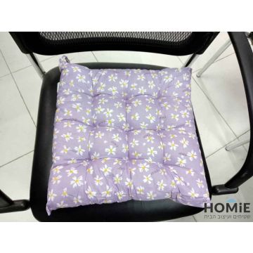 כרית ישיבה לכיסא פרחונית לילך דגם מיראבל 01. הכרית האיכותית מצוינת לישיבה ממושכת.