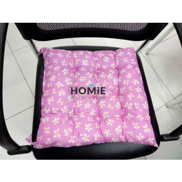 כרית ישיבה לכיסא פרחונית ורוד דגם מיראבל 02. הכרית האיכותית מצוינת לישיבה ממושכת.