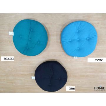 כרית ישיבה עגולה עבה יוקרתית לכיסא דגם אמי 2. הכרית האיכותית מצוינת לישיבה ממושכת, תתאים לכל כיסא סטנדרטי ותשתלב היטב בכל חלל