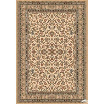 שטיח קלאסי בז' פרחוני יוקרתי ומהודר דגם פומפיי 46/684 לסלון.