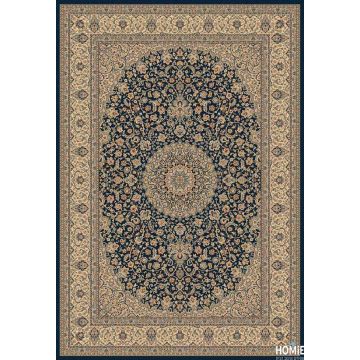 שטיח קלאסי מדליון יוקרתי ומהודר דגם בסטיליה 01/130 בצבע כחול. השטיח הפרחוני מתאים לסלון, לחדר שינה, למטבח, לכניסה ולמשרד