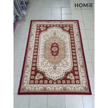 שטיח קלאסי מדליונים פרחוני דגם פומפיי 54/610 בצבע אדום, בז', שמנת וירוק. השטיח הבלגי היוקרתי מתאים לחלל הכניסה, סלון, חדר שינה, מסדרון, חדר אורחים, חדר משחקים, פינת ישיבה, פינת אוכל, מטבח, חדר עבודה ומשרד. 