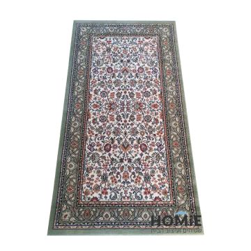 שטיח קלאסי לסלון ירוק פרחוני יוקרתי דגם פומפיי 46/644 מוצג בשלמותו