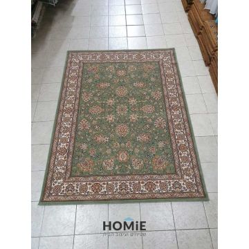 שטיח קלאסי ירוק פרחוני דגם פומפיי 56/44. השטיח היוקרתי מתאים לסלון ושאר חלל הבית וגם למשרדים ואולמות אירועים. 