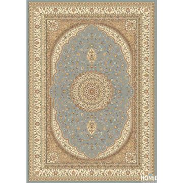 שטיח קלאסי מדליון יוקרתי ומהודר דגם בסטיליה 93/190 בצבע תכלת. השטיח הפרחוני מתאים לסלון, לחדר שינה, למטבח, לכניסה ולמשרד. 