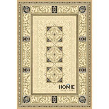 שטיח קלאסי פרחוני מדליונים בז' שחור דגם פומפיי 50/684. השטיח הבלגי הסופר יוקרתי מתאים לחלל הכניסה, סלון, חדר שינה, מסדרון, חדר אורחים, חדר משחקים, פינת ישיבה, פינת אוכל, מטבח, חדר עבודה ומשרד. 