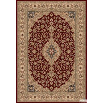 שטיח קלאסי מדליון יוקרתי ומהודר דגם בסטיליה 13/10 בצבע אדום וכחול. השטיח מתאים לסלון ושאר חלל הבית.