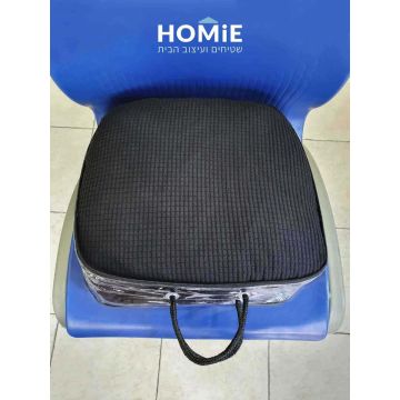 כיסוי סלון אלסטי שחור 2+3 יוקרתי דגם אנסטסיה המתאים עצמו כמו כפפה לצורה וגודל הסלון. הכיסוי בעל יכולת אלסטית מרשימה ביותר (נמתח מכל צדדיו), עמיד, עבה, נעים למגע, כביס ובעל גומי היקפי פנימי השומר על חוזק וגמישות הבד. 