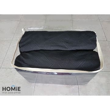 כיסוי סלון אלסטי שחור מעויינים 1+2+3 יוקרתי המתאים עצמו כמו כפפה לצורה וגודל הסלון