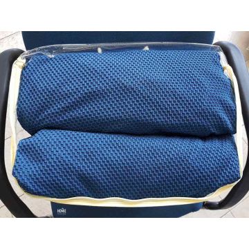 כיסוי סלון אלסטי כחול כוורת עדינה 1+2+3 יוקרתי המתאים עצמו כמו כפפה לצורה וגודל הסלון.