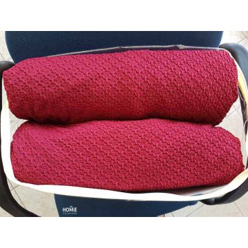 כיסוי סלון אלסטי בורדו מעויינים עדינים דגם כריסטינה