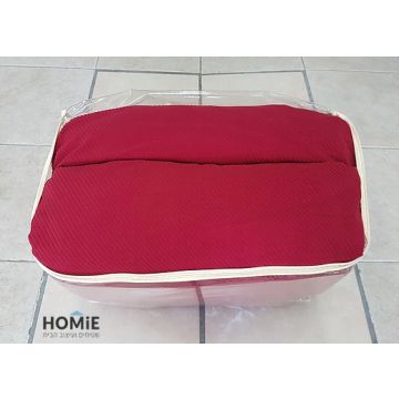 כיסוי סלון אלסטי בורדו פסים עדינים דגם מלניה