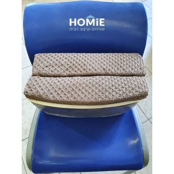 כיסוי סלון אלסטי חום מעויינים עדינים דגם כריסטינה