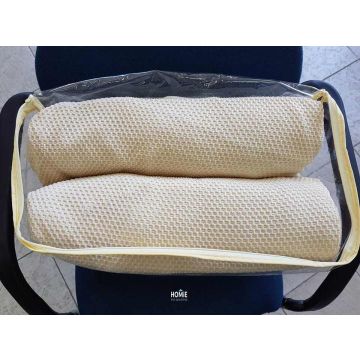 כיסוי סלון אלסטי שמנת כוורת עדינה 1+2+3 יוקרתי המתאים עצמו כמו כפפה לצורה וגודל הסלון