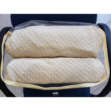 כיסוי סלון אלסטי שמנת מעויינים עדינים 1+2+3 יוקרתי המתאים עצמו כמו כפפה לצורה וגודל הסלון