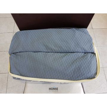 כיסוי סלון אלסטי אפור מעויינים קטנים 1+2+3 יוקרתי המתאים עצמו כמו כפפה לצורה וגודל הסלון.