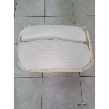 כיסוי סלון אלסטי 1+2+3 שמנת ריבועים קטנים מודרני יוקרתי דגם מלניה המתאים עצמו כמו כפפה לצורה וגודל הסלון. 