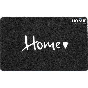 שטיח כניסה-סף לבית גומי PVC דקורטיבי מודרני Home שחור לבן דגם מוניקה 08. השטיח יתאים ללובי של בנייני מגורים. 