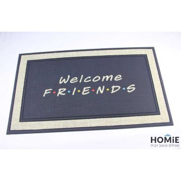 שטיח כניסה-סף לבית גומי עבה דקורטיבי מודרני חברים "Friends" דגם ניו יורק 05. 
