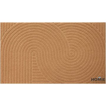 שטיח כניסה-סף לבית דמוי קוקוס גיאומטרי מודרני מעוצב צורות דגם מליבו 04 - מוצג במלואו