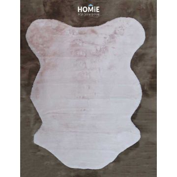 שטיח פרווה אסימטרי ורוד עתיק דגם פיור מפנק לסלון, חדר שינה, חדר ילדים ושאר הבית.