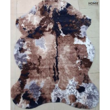 שטיח פרווה פרה א-סימטרי דקורטיבי מודרני יוקרתי דגם סטייסי 771 בצבע חום, בז', אפור ושחור לסלון, לחדר שינה, לחדר ילדים, לאמבטיה, למסדרון, למטבח, לפינת אוכל, לחדר עבודה ולמשרד. 